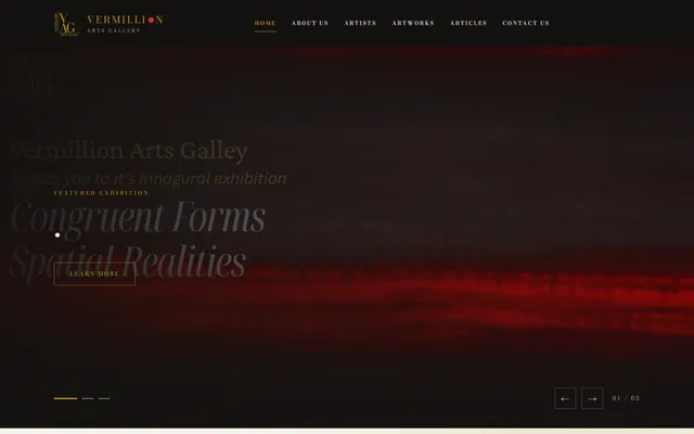 Vermillion Arts Gallery homepage